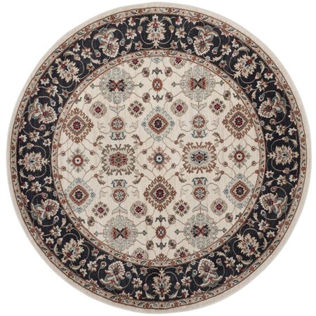 Safavieh 7 x 7 ft. Lyndhurst Power Loomed Round Area RugCream & Navy LNH332K-7R